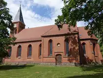 Conow, evangelische St. Georg Kirche, erbaut 1888 (21.06.2026)