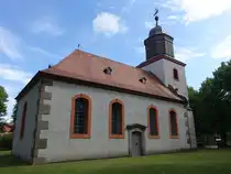 Warlitz, barocke evangelische St. Trinitatis Kirche, erbaut 1769 (21.06.2026)