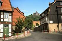 Werningerode, Blick zum Schlo, dig. Dia von 1992