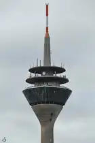 Im Bild die Spitze des von 1978 bis 1982 erbauten Rheinturms, mit 240,5 Meter der zehnth�chste Fernsehturm in Deutschland. (D�sseldorf, September 2026)