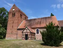 Kr�den, evangelische Kirche, Backsteinkirche aus dem 12. Jahrhundert (23.06.2026)