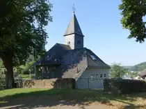 Eibach, evangelische Kirche, Saalkirche aus Bruchsteinen, erbaut im 17. Jahrhundert (27.06.2026)