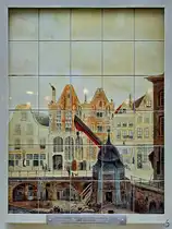 Dieses Mosaik mit einer historischen Stadtansicht aus den Anf�ngen des 19. Jahrhunderts habe ich Anfang September 2026 an einer Hauswand in Utrecht entdeckt.