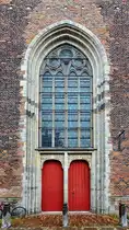 Das Eingangsportal der Buurkerk im Stil der Gotik. (Utrecht, September 2026)