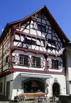Stein am Rhein, eins von -zig sch�nen Fachwerkh�usern in der historischen Altstadt, Sept.2026