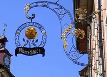Stein am Rhein, ehemalige Gastwirtschaft von 1448  Obere Stube , Zunftschild, Sept.2026