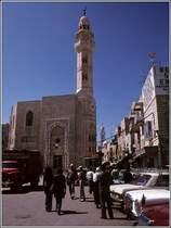 Die Omar Moschee am Omar Square in Bethlehem. Scan eines Dias aus dem Mrz 1978.