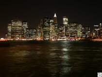 Blick von Brooklyn aus auf die Skyline von Manhatten. Aufgenommen am Abend des 18. September 2008.