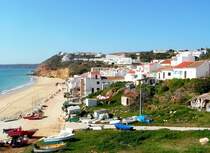 BURGAU, Gemeindeteil Salema (Concelho Vila do Bispo), 09.02.2005, der Strand