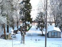 Laucha an der Unstrut - Blick in das Gel�nde des Kanuvereins - die ehemalige Flussbadeanstalt - Foto vom 12.02.2009 
