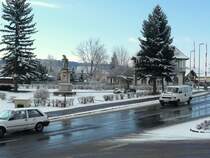 Laucha an der Unstrut - das Adler-Denkmal am Obertor - Foto vom 12.02.2009 
