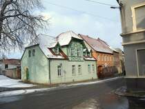 Laucha an der Unstrut - H�user in der Bahnhofstra�e - Foto vom 12.02.2009