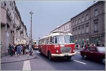 Nowy Swiat in Warschau. Scan eines Dias aus dem Jahr 1974.