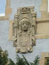 Relief an der Au�enwand eines Krankenhauses im s�dlichen D�sseldorf.