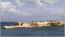 Das Ricasoli Fort in Kalkara bewachte am stlichen Ufer die Einfahrt zum Grand Harbour. 21.03.2009