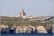 Die Kirche von Xewkija soll mit 75 m Kuppelhhe nach dem Petersdom in Rom und der St. Paul's Cathedral in London die dritthchste Kirche der Welt sein. 23.03.2009