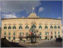 Die Auberge de Castille war frher eine der Unterknfte der Ordensritter in Valletta. 21.03.2009