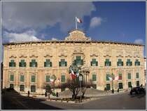 Die Auberge de Castille war fr�her eine der Unterk�nfte der Ordensritter in Valletta. 21.03.2009
