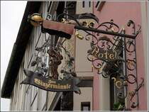 Wirtshausschild  Zum Winzermnnle  in Wrzuburg. 05/2009