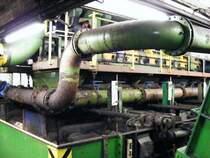 Rohrleitungen und Maschinen in der Kohlenwsche des Bergwerks Auguste Victoria 3/7 in Marl beim Tag der offenen Tr am 9. Mai 2009. 
