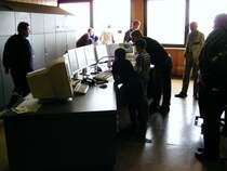 Der Kontrollraum der Kohlenwsche des Bergwerks Auguste Victoria 3/7 in Marl beim Tag der offenen Tr am 9. Mai 2009. 
