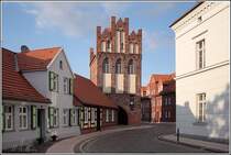 Das Steintor in der Altstadt von Wittenberge. Aufnahmedatum: 12.08.2006