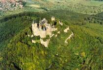 Schlo� Hohenzollern - Hechingen, Luftaufnahme vom Sommer 1994