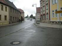 Laucha an der Unstrut - die Obere Hauptstrae mit Blick zum Obertor - Foto vom 21.06.2009