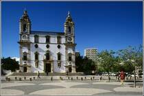 Die Kirche Nossa Senhora do Carmo in Faro im Jahr 1998. Scan vom Dia.