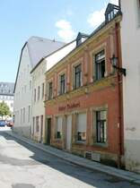 Dieses sch�n verzierte Haus steht in der Gro�en Kirchgasse in Wolkenstein