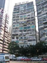 Hong Kong : Eine bunte Harmonie von zusammengew�rfelten Fensterformen und Klimager�ten in Einklang mit einer bedr�ckenden Tristesse