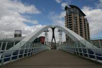Hebebr�cke in Salford Quays
