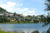 Blick am 21.07.2009 Richtung Norden �ber St.Moritzer See