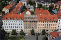 Saniert - Unsaniert - Saniert: Blick vom Turm der Dreik�nigskirche auf Dresden-Neustadt. 06.08.2009 (Matthias)