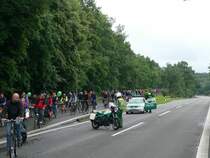 Fahrradsternfahrt im Juni 2009. Es ging auch �ber die Avus.