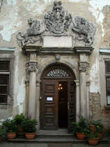 Szydlowiec 08.2009. Bibliotek Eingang in Schlo� /. Biblioteka w zamku