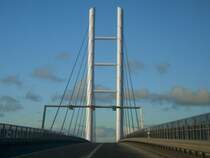 Ein seltenes Bild die neue R�genbr�cke Autoleer in beiden Richtungen.Meine Aufnahme Endstand in Richtung Stralsund.