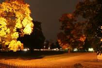 Blick auf einen Teil vom Garten vor dem Charlottenburger Schlo�. 20.10.2009