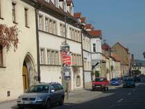 Laucha an der Unstrut - Wohnh�user in der Oberen Hauptstra�e Richtung Markt - Foto vom 27.09.2009
