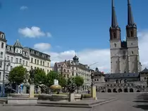 Halle/Saale,
Hallmarkt mit Marienkirche,
Mai 2006