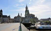 Kathedrale St. Trinitatis (Dresden) von der Augustusbrcke fotografiert - 31.08.2009