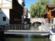Ulm,Fischer-und Gerberviertel,
das Flsschen Blau  durchfliet diesen Stadtteil,
