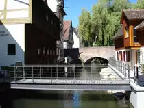 Ulm,Fischer-und Gerberviertel,
das Fl�sschen Blau  durchflie�t diesen Stadtteil,
