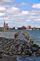 Blick auf den Stralsunder Stadthafen vom D�nholm aus, 17.06.2009