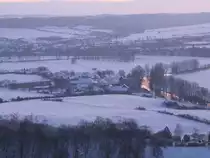 Laucha an der Unstrut - Blick vom Hang am Flugplatz auf Dorndorf und Laucha im Unstruttal - Foto vom 02.01.2010