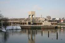 Wasserkraftwerk am Stausee in Kettwig.
4.1.2010