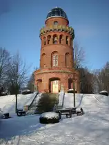 Der Ernst-Moritz Arndt Turm im Winter auf dem Rugard in Bergen/R�gen.