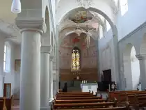 Romanische S�ulenbasilika St.Peter und Paul,
Niederzell/Insel Reichenau,
Innenansicht,Sept.2008,