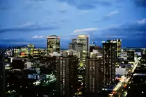 Abendstimmung am 20. Mai 1986 �ber Vancouver. 