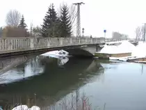 Laucha an der Unstrut - die Brücke am Wehr - 17.01.2010